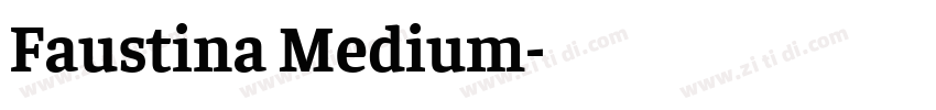 Faustina Medium字体转换